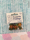 Favorite Findings Notions Decorative Buttons "Leaf Gems" NEW & SEALED