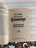Vintage 1997 1st Printing Escape From Camp Run-For-Your-Life #19 Give Yourself Goosebumps Softcover, Like New