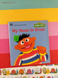 Vintage 1992 Sesame Street My Name is Ernie Golden Little Look-Look Miniature Softcover