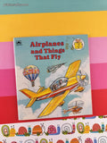 Vintage 1992 Airplanes and Things That Fly Golden Little Look-Look Miniature Softcover
