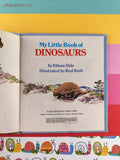 Vintage 1973 My Little Book of Dinosaurs Golden Tell-a-Tale Miniature Hardcover