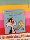 Vintage 1991 Tweety and Sylvester: A Visit to the Vet Golden Tell-a-Tale Miniature Hardcover