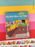 Vintage 1991 Sesame Street: Big Bird Follows the Signs Golden Tell-a-Tale Miniature Hardcover