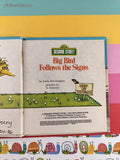 Vintage 1991 Sesame Street: Big Bird Follows the Signs Golden Tell-a-Tale Miniature Hardcover