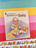 Vintage 1995 Bedtime for Baby Golden Board Book Miniature Hardcover
