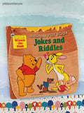 Vintage 1981 Winnie-the-Pooh Hunny Pot Book: Jokes and Riddles Golden Shape Softcover