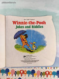Vintage 1981 Winnie-the-Pooh Hunny Pot Book: Jokes and Riddles Golden Shape Softcover