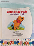 Vintage 1981 Winnie-the-Pooh Hunny Pot Book: Friends to Find Golden Shape Softcover