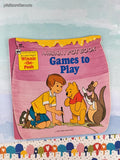 Vintage 1981 Winnie-the-Pooh Hunny Pot Book: Games to Play Golden Shape Softcover