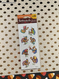 Vintage Autumn Fall Thanksgiving Turkeys Stickety-Doo-Da Stickers, 2 Sheets NEW