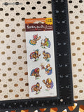 Vintage Autumn Fall Thanksgiving Turkeys Stickety-Doo-Da Stickers, 2 Sheets NEW