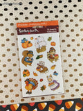 Vintage Autumn Fall Thanksgiving Critters Stickety-Doo-Da Stickers, 4 Sheets NEW