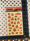 Vintage Autumn Fall Pumpkins Stickety-Doo-Da Stickers, 4 Sheets NEW