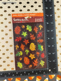 Vintage Autumn Fall Leaves SHINY Stickety-Doo-Da Stickers, 2 Sheets NEW