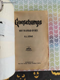 Vintage 1994 Why I'm Afraid of Bees Goosebumps #17 Softcover
