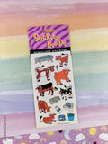 Vintage 1997 Farm Animals Cows Stickety-Doo-Da Removable Stickers, 2 Sheets NEW