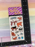 Vintage 1997 Farm Animals Cows Stickety-Doo-Da Removable Stickers, 2 Sheets NEW
