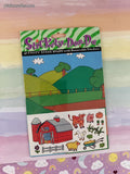 Vintage 1997 On the Farm Stickety-Doo-Da Activity Scene Board w/Removable Stickers, 1 Sheet New & Sealed