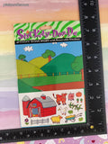 Vintage 1997 On the Farm Stickety-Doo-Da Activity Scene Board w/Removable Stickers, 1 Sheet New & Sealed