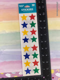 Vintage Frances Meyer FMI Primary Stars Stickers, 2 Sheets New & Sealed