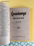 Vintage 1997 1st Printing Don't Go to Sleep! Goosebumps #54 Softcover *w/Trading Cards*