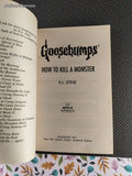 Vintage 1996 1st Printing How to Kill a Monster Goosebumps #46 Softcover