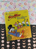 Vintage 1988 1st Printing Tell-A-Tale Book, Walt Disney's DuckTales Silver Dollars for Uncle Scrooge Hardcover