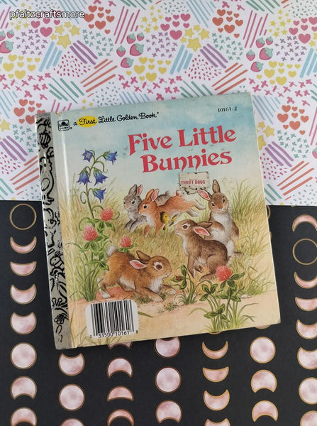 Vintage 1985 First Little Golden Book, Five Little Bunnies, Hardcover