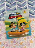 Vintage 1989 Golden Little Look-Look Walt Disney's Happy Sailing, Mickey Mouse Softcover