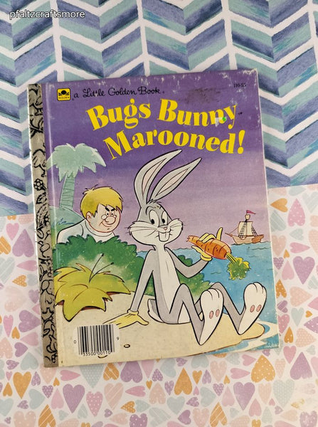Vintage 1985 Little Golden Book: Bugs Bunny Marooned! Hardcover