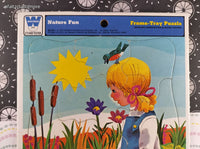 Vintage Whitman Nature Fun Cardboard Frame-Tray Puzzle, Nice & Clean