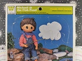 Vintage Whitman Michael at the Fish Pond Cardboard Frame-Tray Puzzle, Nice & Clean