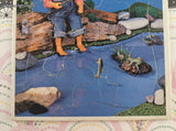 Vintage Whitman Michael at the Fish Pond Cardboard Frame-Tray Puzzle, Nice & Clean