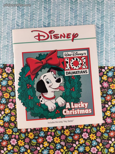 Vintage 1993 Walt Disney's 101 Dalmations: A Lucky Christmas Softcover *No Record/Tape*