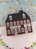Vintage 1988 The Cat's Meow Wooden Village Block "Hermannhof Winery"