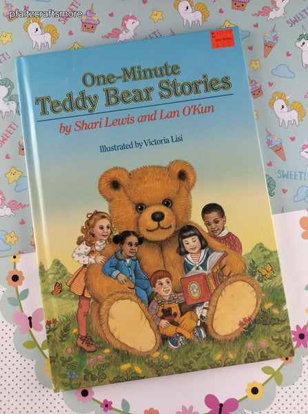 Vintage 1993 1st Printing One-Minute Teddy Bear Stories by Shari Lewis and Lan O'Kun Hardcover