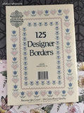 Vintage 1989 Designs by Gloria & Pat 125 Designer Borders Cross Stitch Softcover Booklet