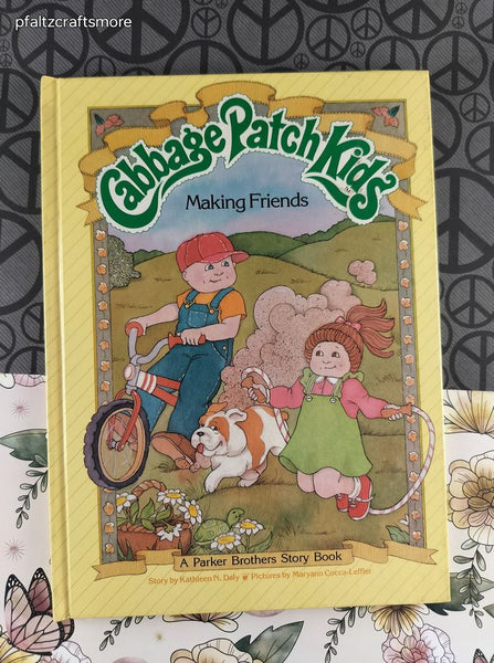 Vintage 1984 Cabbage Patch Kids Making Friends Hardcover Picture Book
