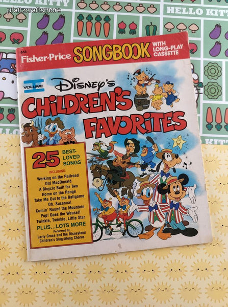 Vintage 1979 Fisher-Price Songbook Disney's Chidlren's Favorites *Book Only* Softcover