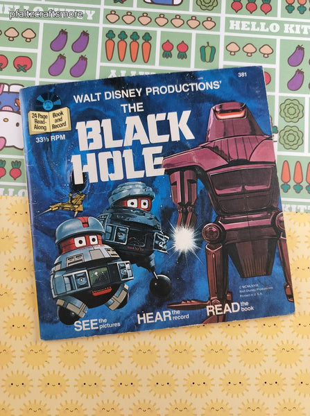 Vintage 1979 33-1/3 RPM Walt Disney's The Black Hole Book & Record