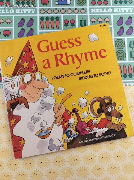 Vintage 1982 Guess a Rhyme Random House, Softcover