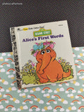 Vintage 1992 First Little Golden Book Sesame Street Alice's First Words Hardcover