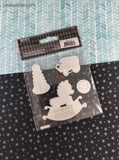 Nicole Classic Handmade Embellishment Rocking Horse 3-Dimensional Sticker Pack, New/Sealed