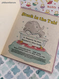Vintage 1987 Golden Books, Stuck in the Tub!, Hardcover