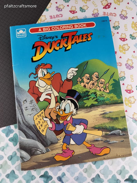 Vintage 1990 Disney's DuckTales Big Coloring Book Golden Softcover