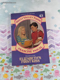 Vintage 1990 Sweet Valley Twins #43 "Elizabeth's First Kiss" Softcover, Like New