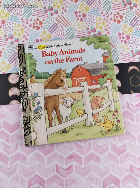 Vintage 1994 First Little Golden Book Baby Animals on the Farm Hardcover