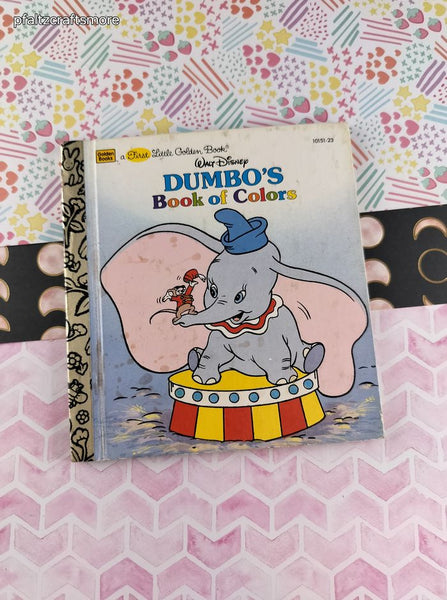 Vintage 1994 First Little Golden Book Walt Disney Dumbo's Book of Colors Hardcover