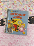 Vintage 1982 First Little Golden Book, My Book of Words, Hardcover