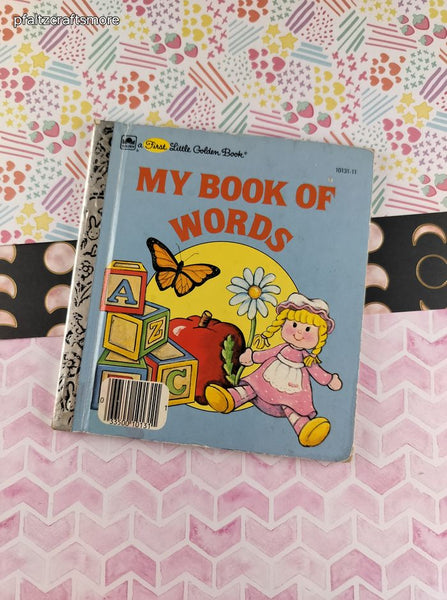 Vintage 1982 First Little Golden Book, My Book of Words, Hardcover
